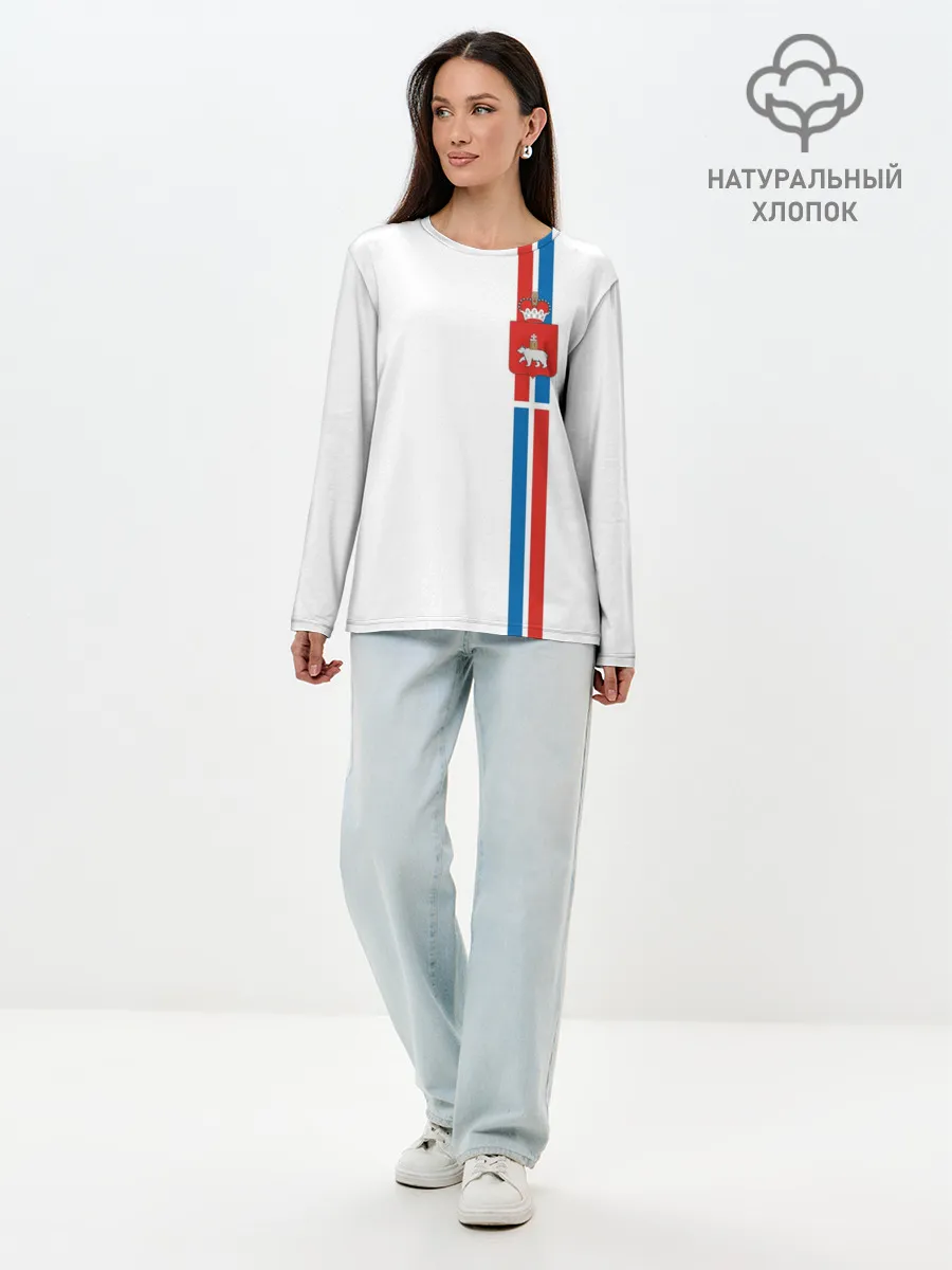 Лонгслив женский. Хлопок / Пермский край