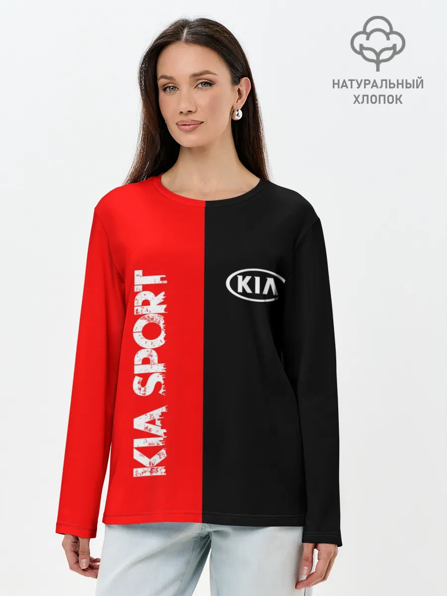 Лонгслив женский. Хлопок / KIA SPORT