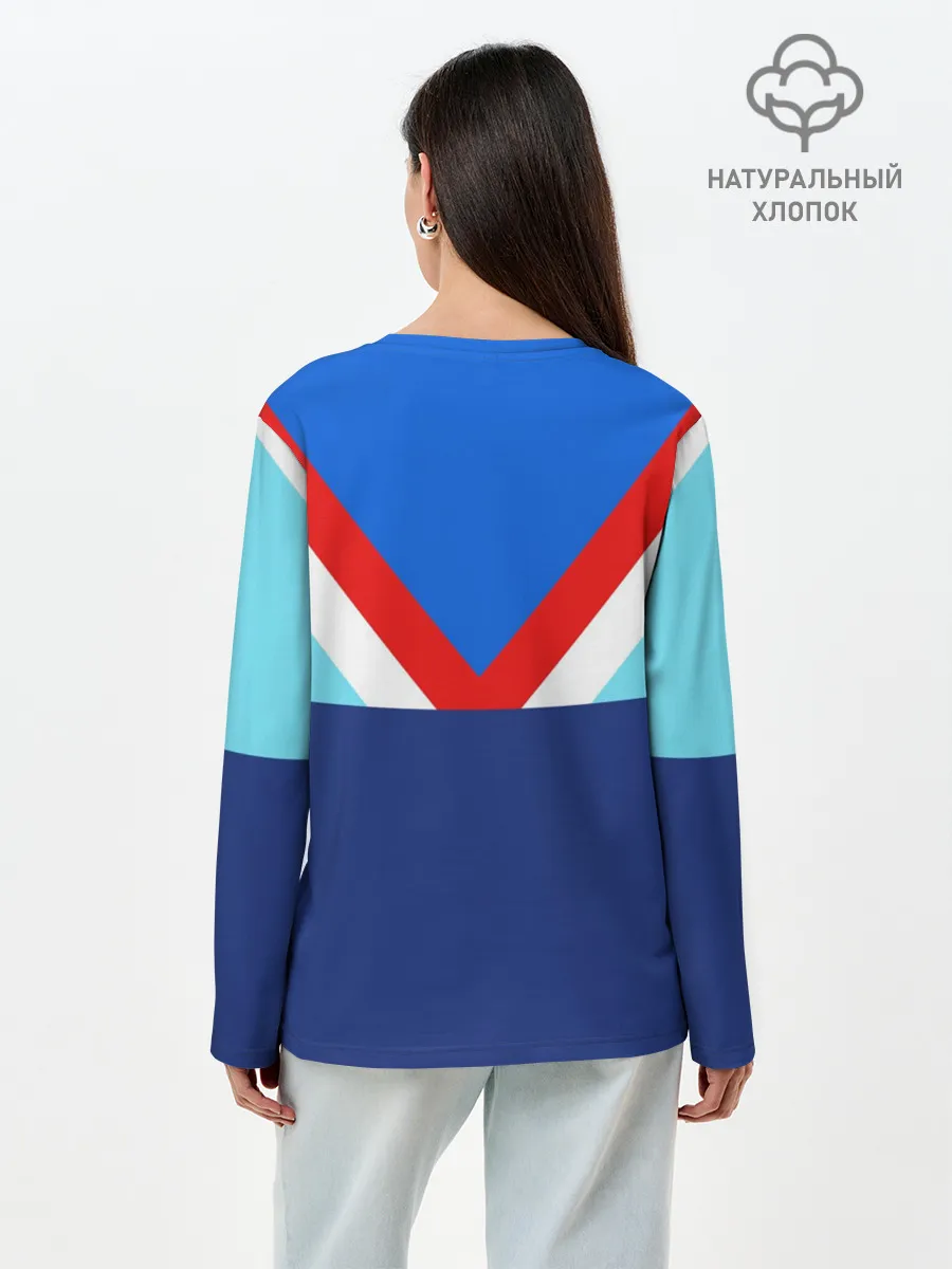 Лонгслив женский. Хлопок / Стиль 90 х