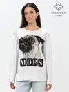Лонгслив женский. Хлопок / Мопс