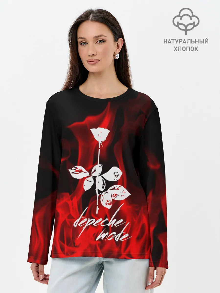 Лонгслив женский. Хлопок / Depeche Mode