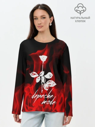 Лонгслив женский. Хлопок / Depeche Mode