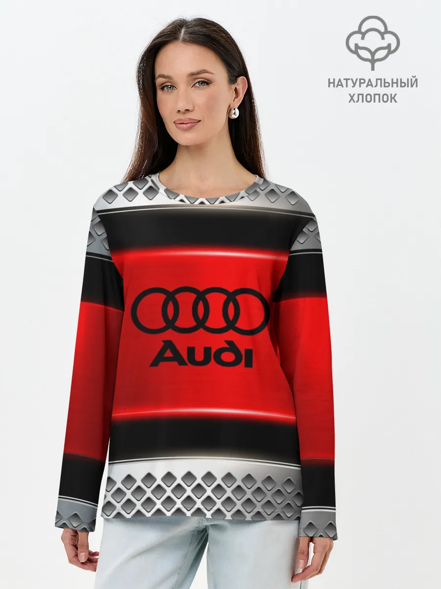 Лонгслив женский. Хлопок / AUDI