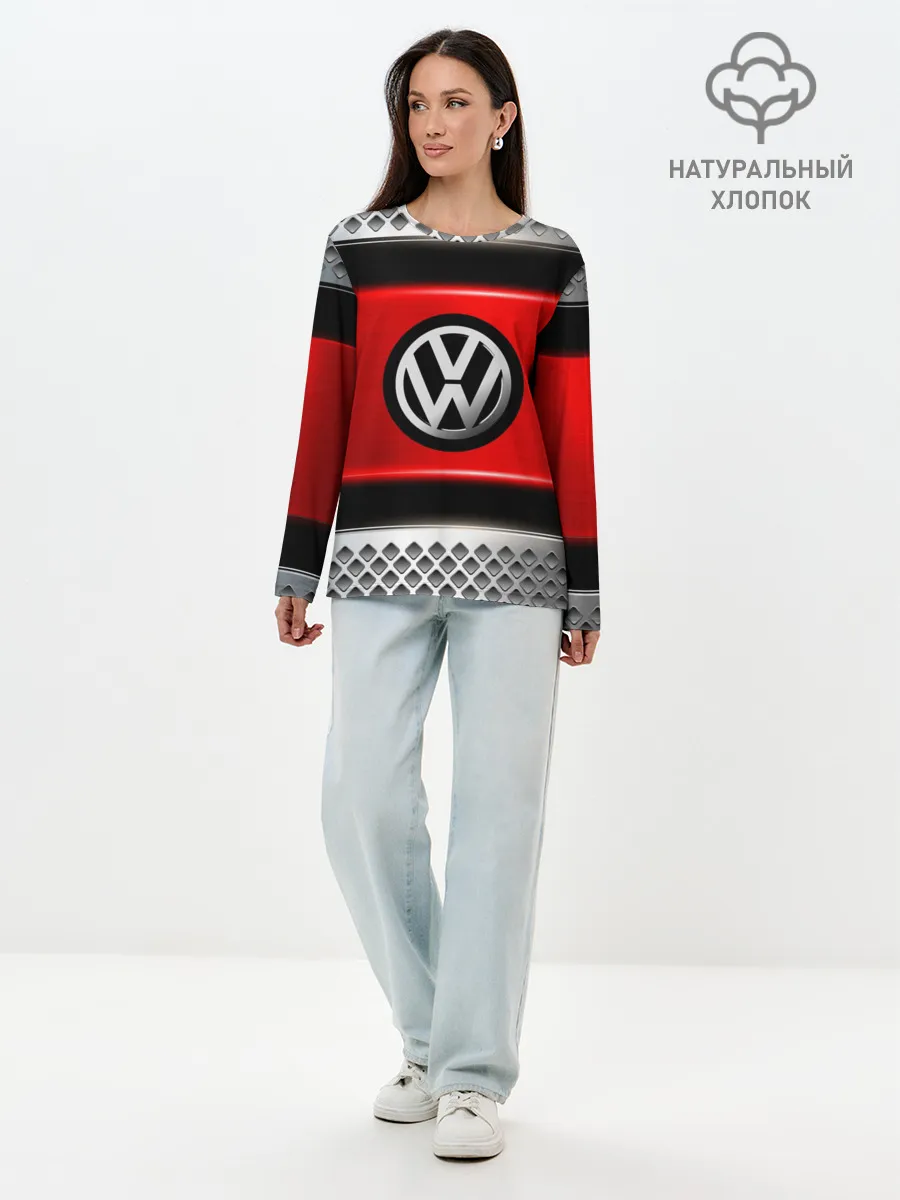 Лонгслив женский. Хлопок / VOLKSWAGEN