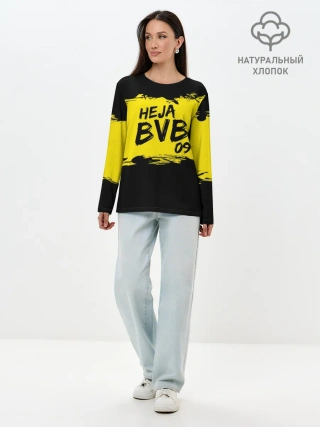 Лонгслив женский. Хлопок / Borussia Dortmund FC
