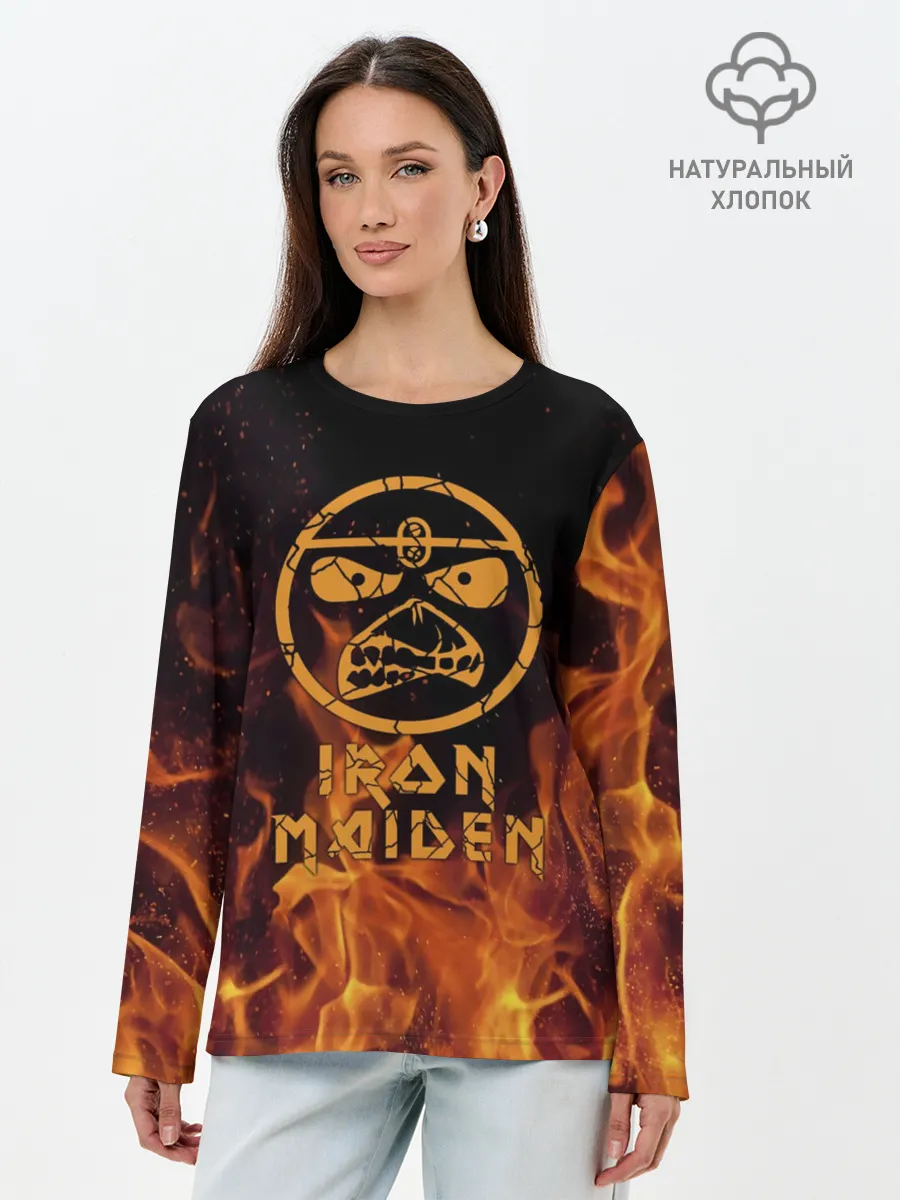 Лонгслив женский. Хлопок / Iron Maiden