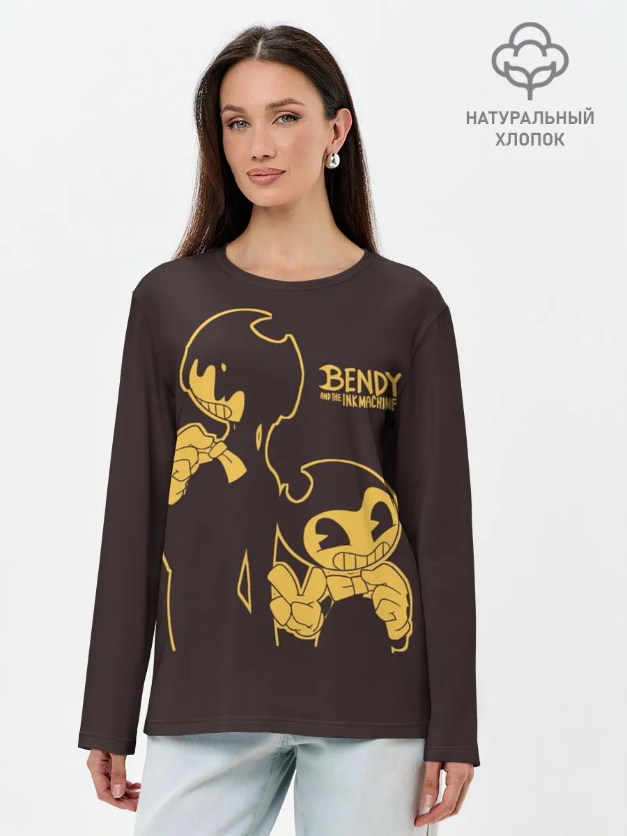 Лонгслив женский. Хлопок / Bendy and the ink machine