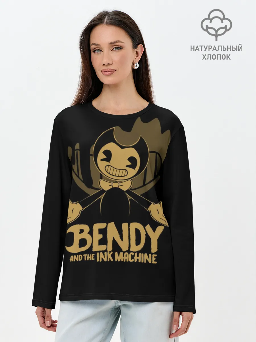 Лонгслив женский. Хлопок / Bendy and the ink machine