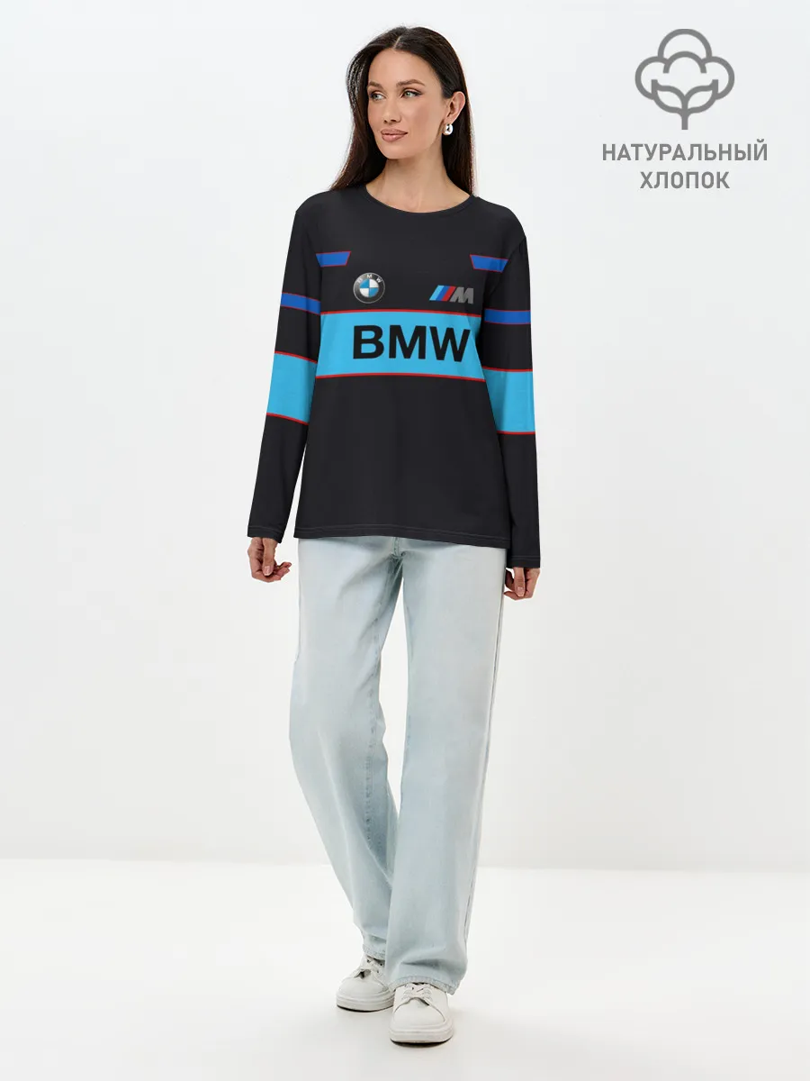 Лонгслив женский. Хлопок / BMW