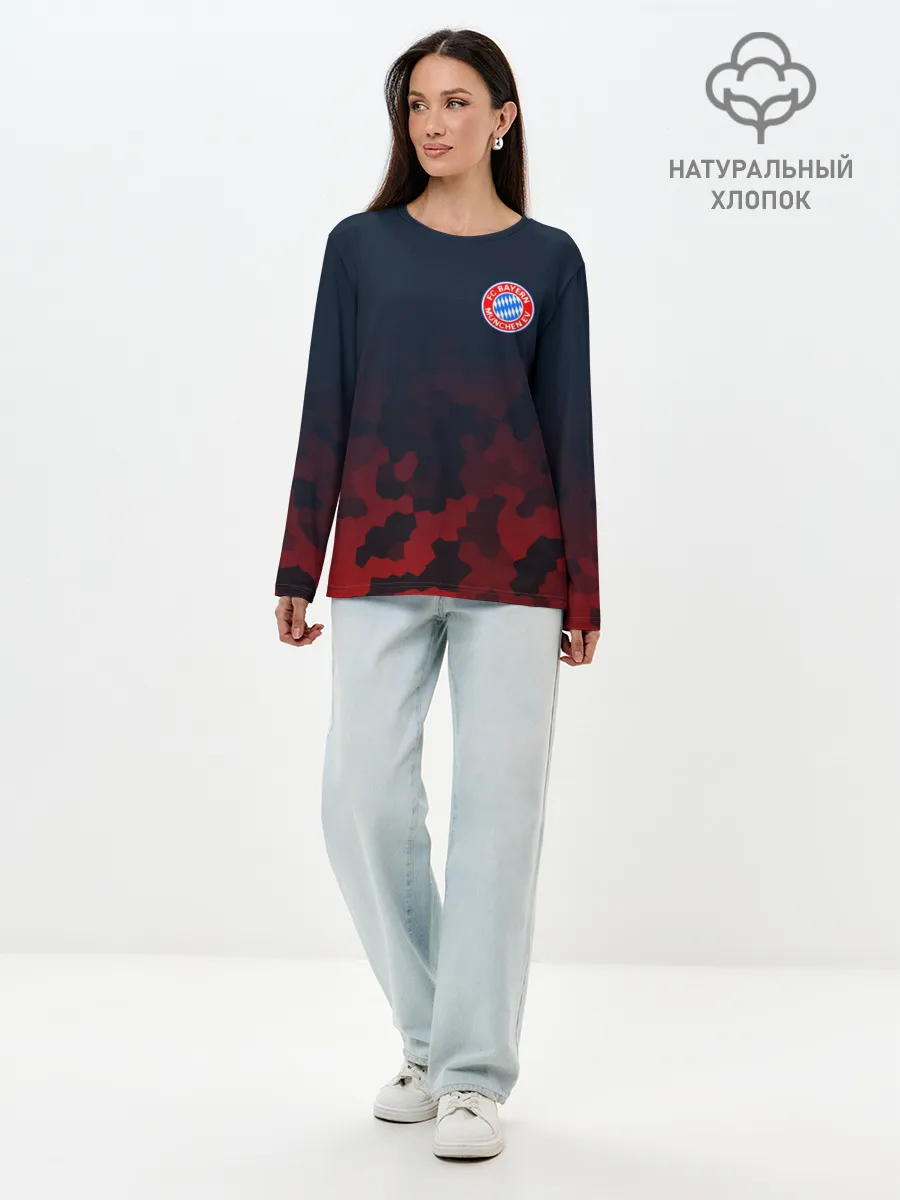 Лонгслив женский. Хлопок / BAYERN MUNCHEN SPORT