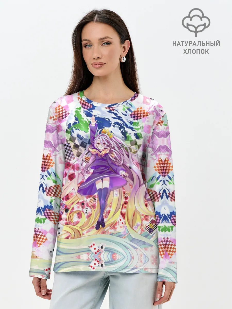 Лонгслив женский. Хлопок / No Game No Life_9