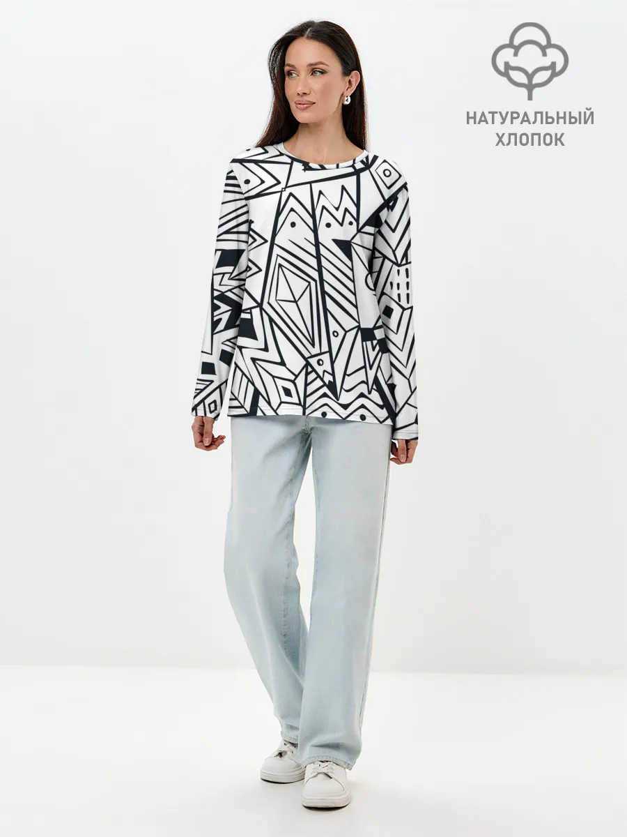 Лонгслив женский. Хлопок / Boho Style 2