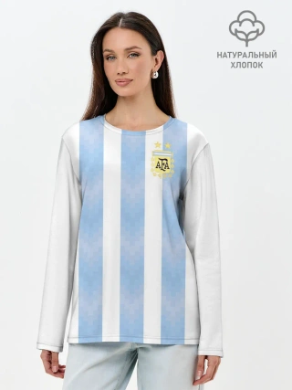 Лонгслив женский. Хлопок / Сборная Аргентины