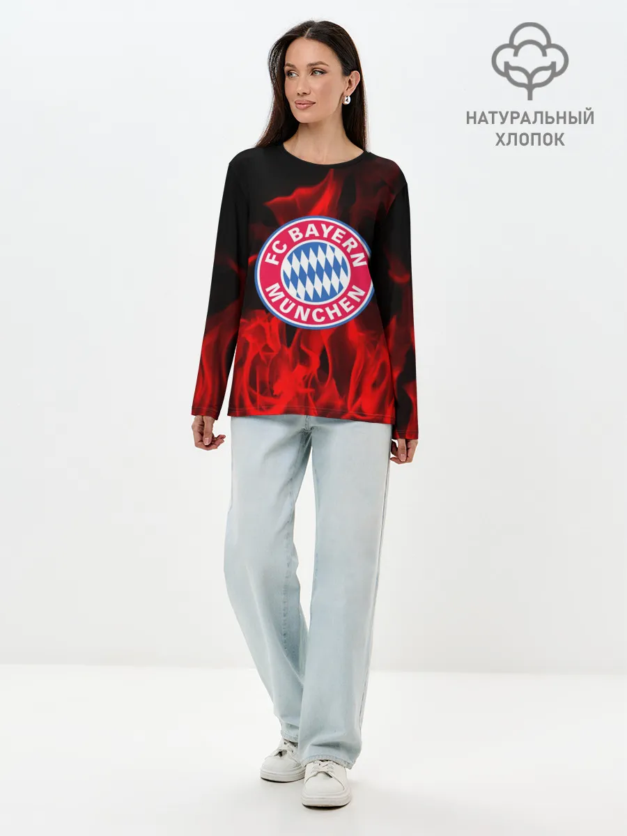 Лонгслив женский. Хлопок / BAYERN MUNCHEN