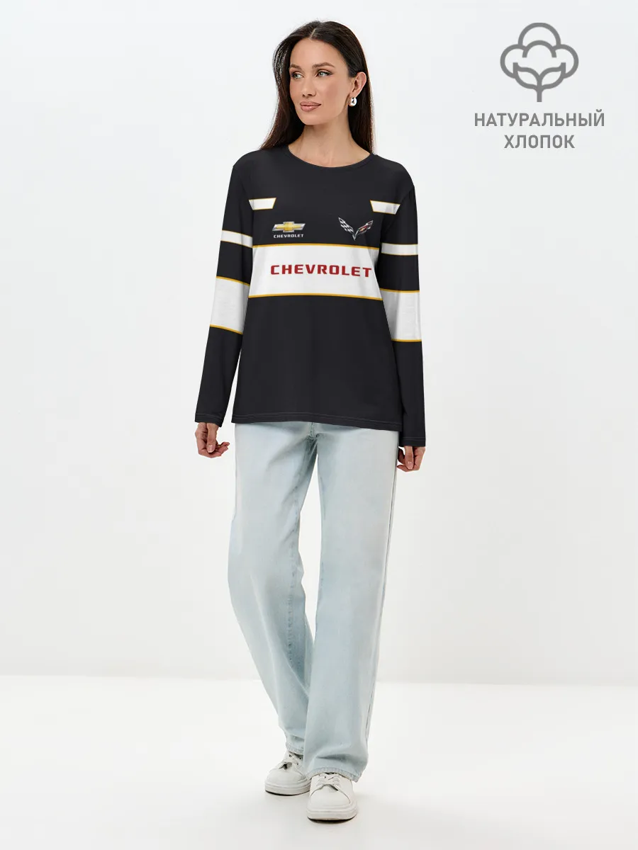 Лонгслив женский. Хлопок / Chevrolet