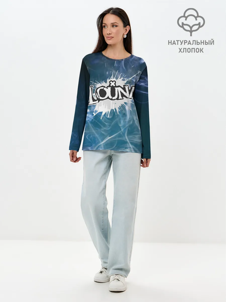 Лонгслив женский. Хлопок / Луна