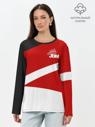 Лонгслив женский. Хлопок / JDM SPORT
