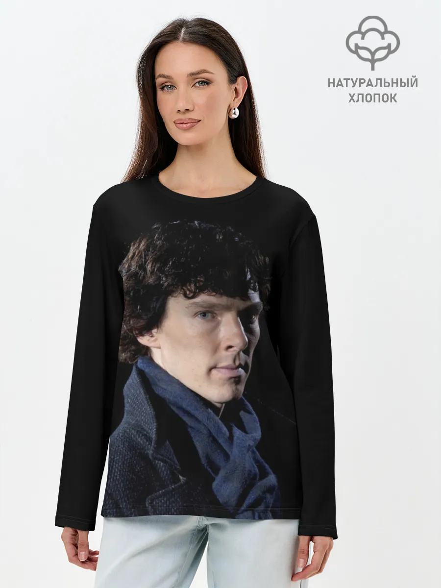 Лонгслив женский. Хлопок / Sherlock