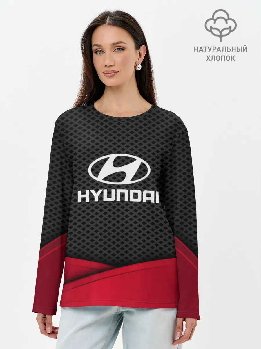 Лонгслив женский. Хлопок / HYUNDAI