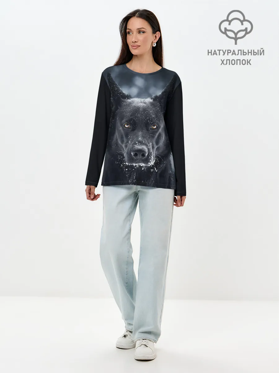 Лонгслив женский. Хлопок / Dark Dog