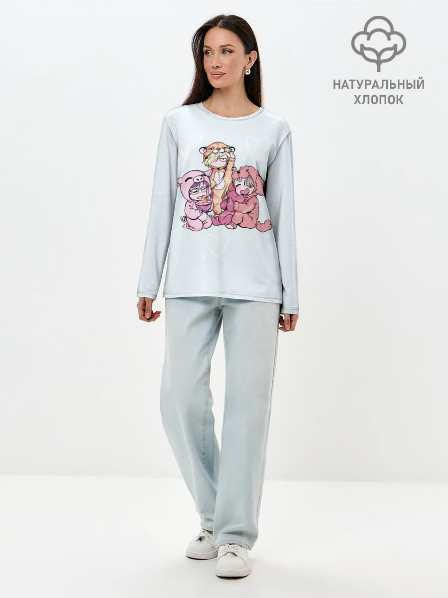 Лонгслив женский. Хлопок / Yuri on Ice_3