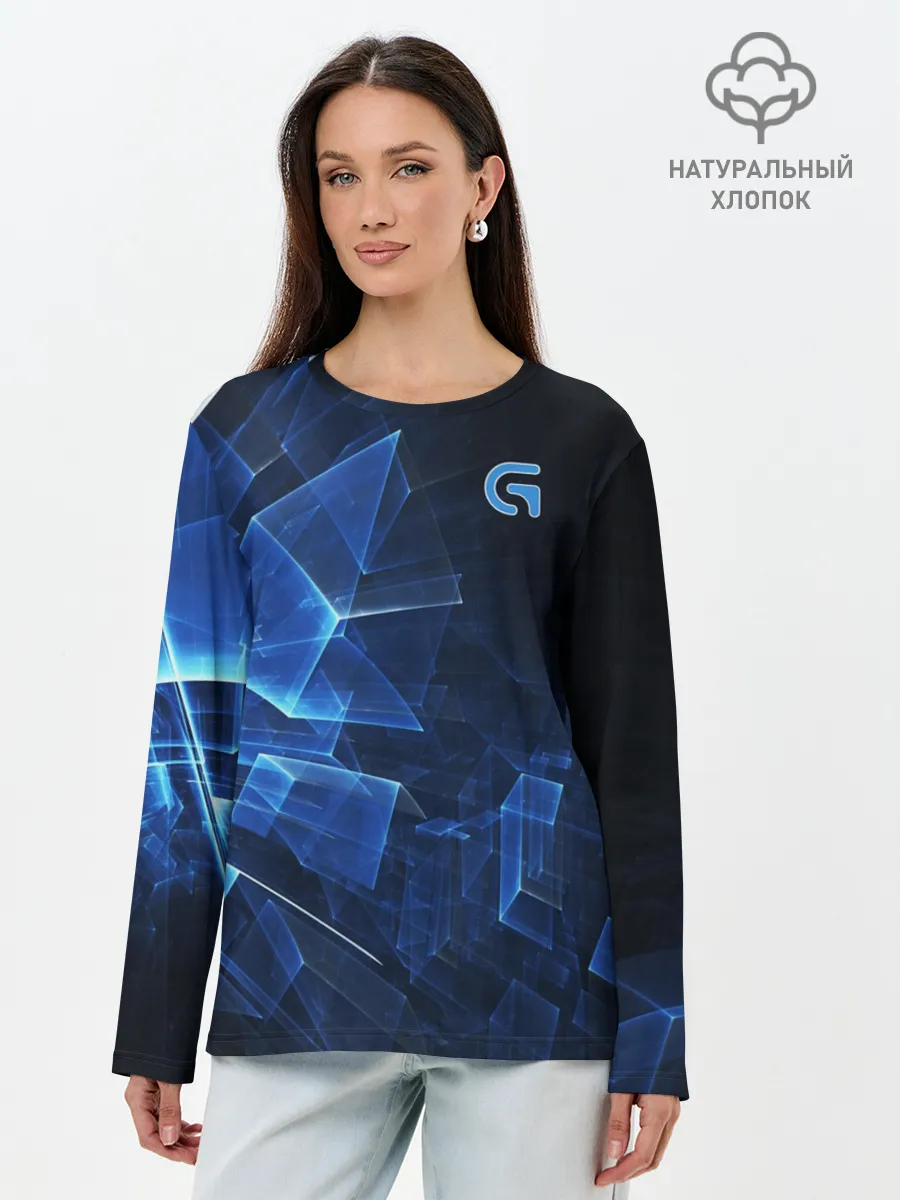 Лонгслив женский. Хлопок / GEOMETRY.