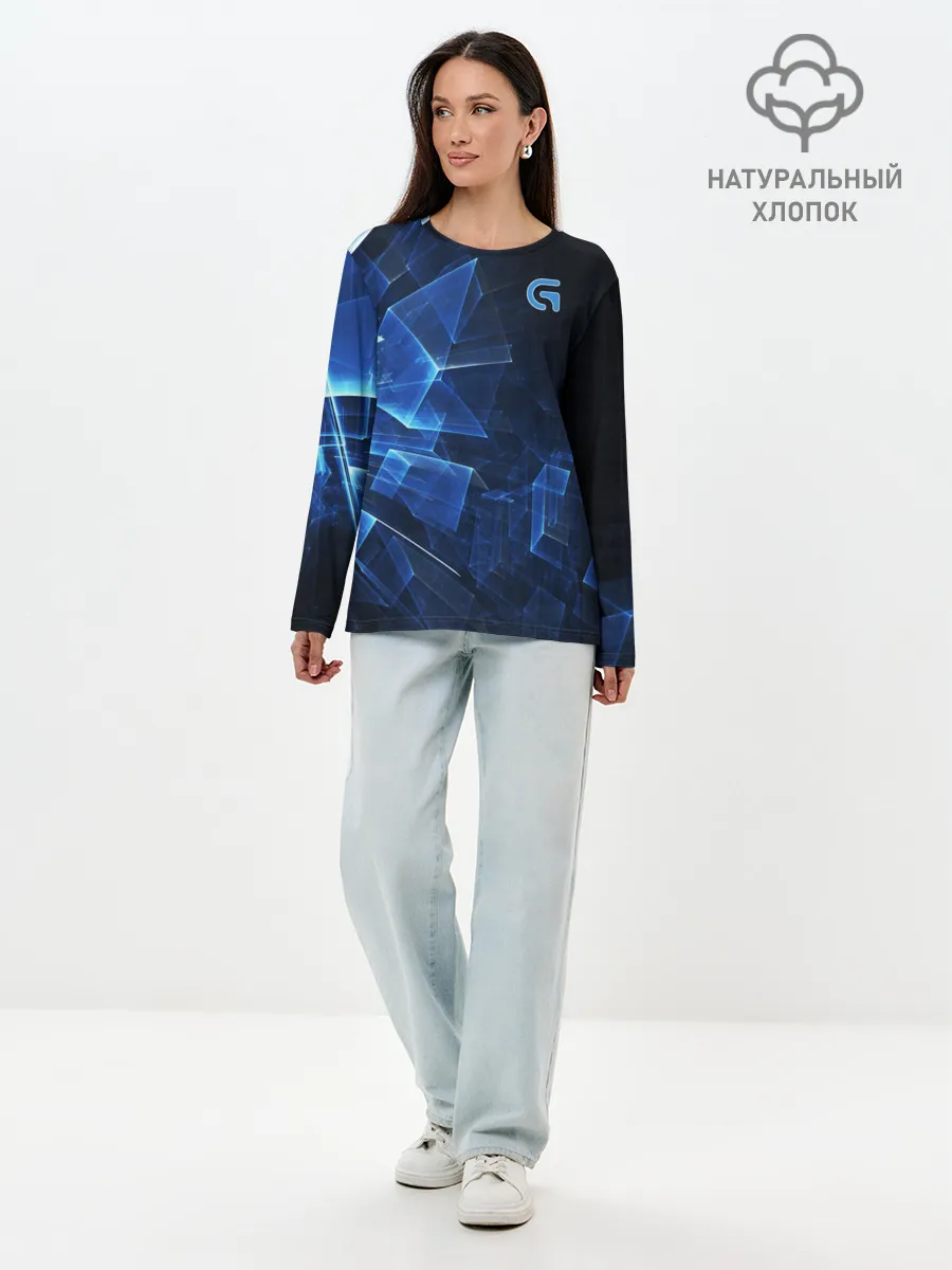 Лонгслив женский. Хлопок / GEOMETRY.