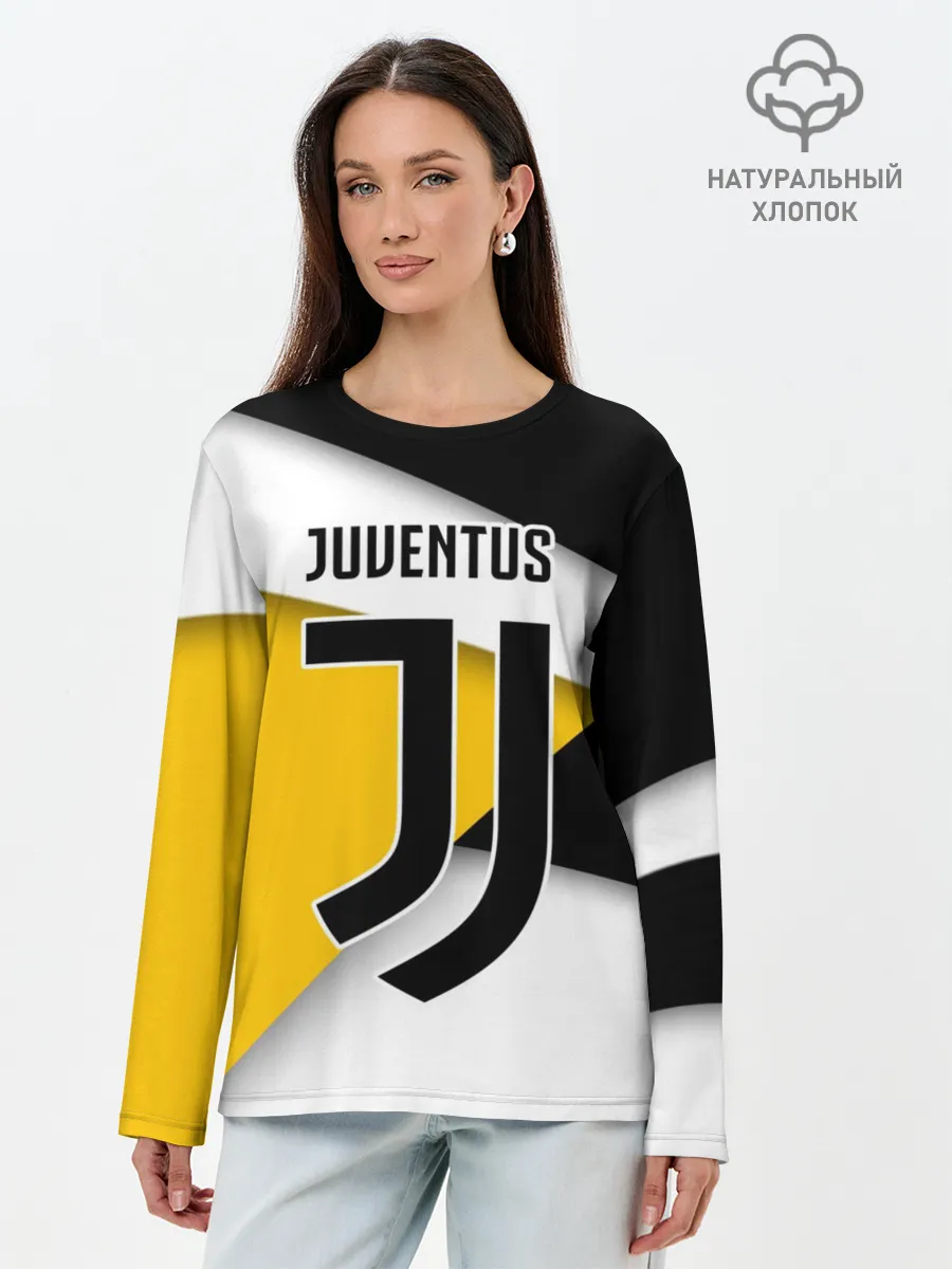 Лонгслив женский. Хлопок / Ювентус формы