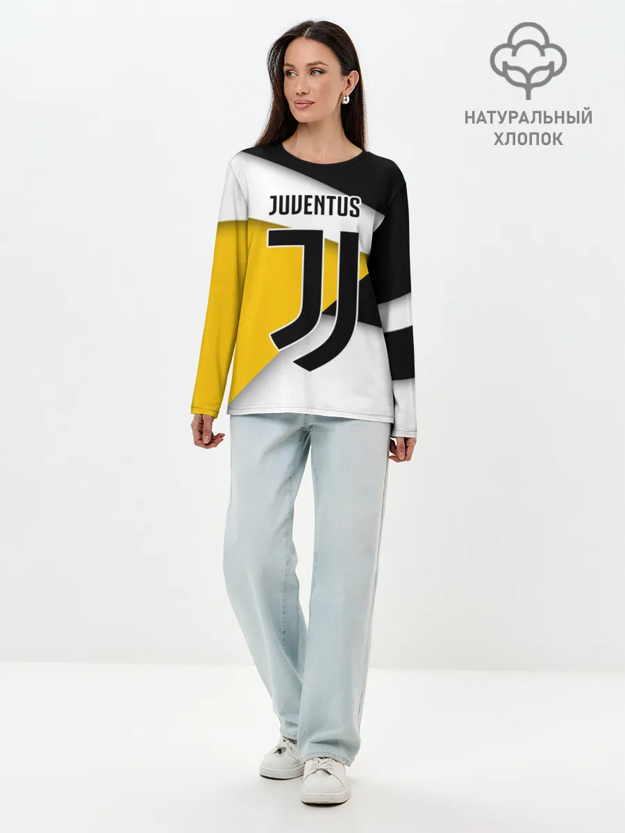 Лонгслив женский. Хлопок / Ювентус формы