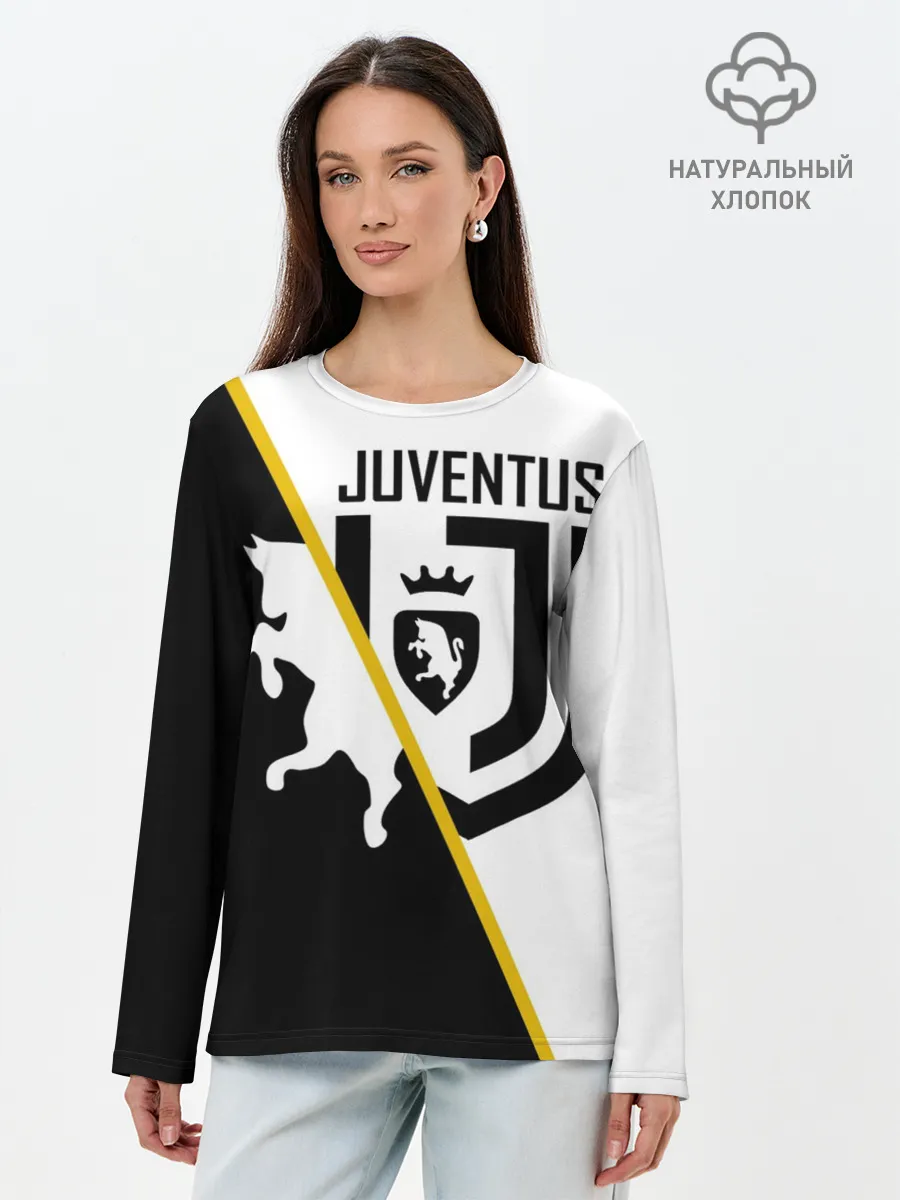 Лонгслив женский. Хлопок / JUVENTUS.