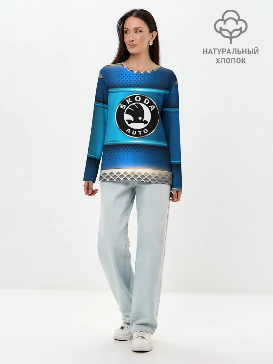 Лонгслив женский. Хлопок / SKODA sport collection