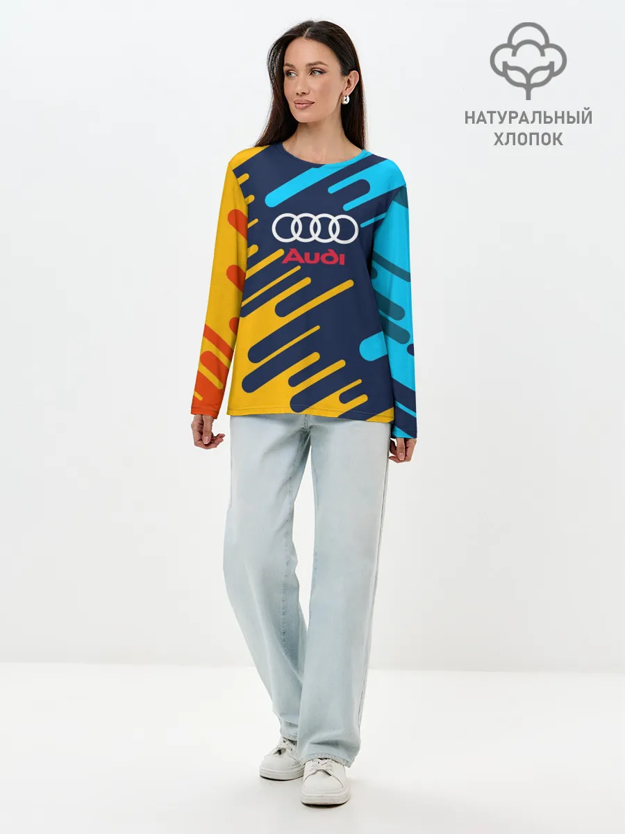 Лонгслив женский. Хлопок / AUDI.