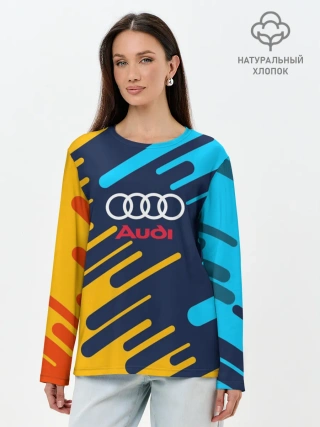 Лонгслив женский. Хлопок / AUDI.