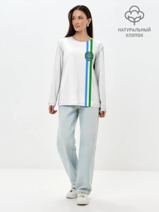 Лонгслив женский. Хлопок / Ханты-Мансийский округ