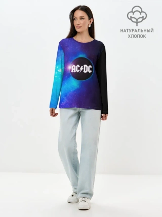 Лонгслив женский. Хлопок / ACDC