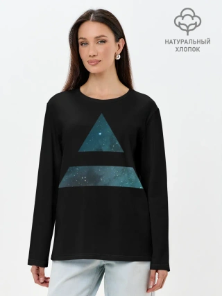 Лонгслив женский. Хлопок / Space Mars