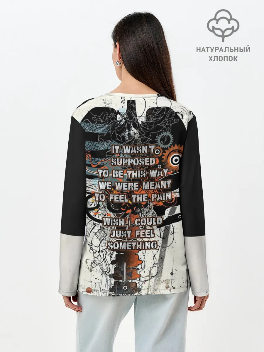 Лонгслив женский. Хлопок / I am machine