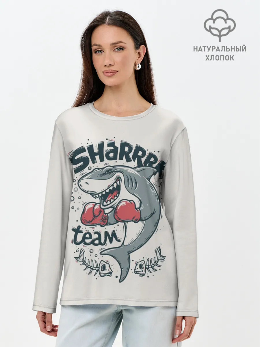 Лонгслив женский. Хлопок / Shark