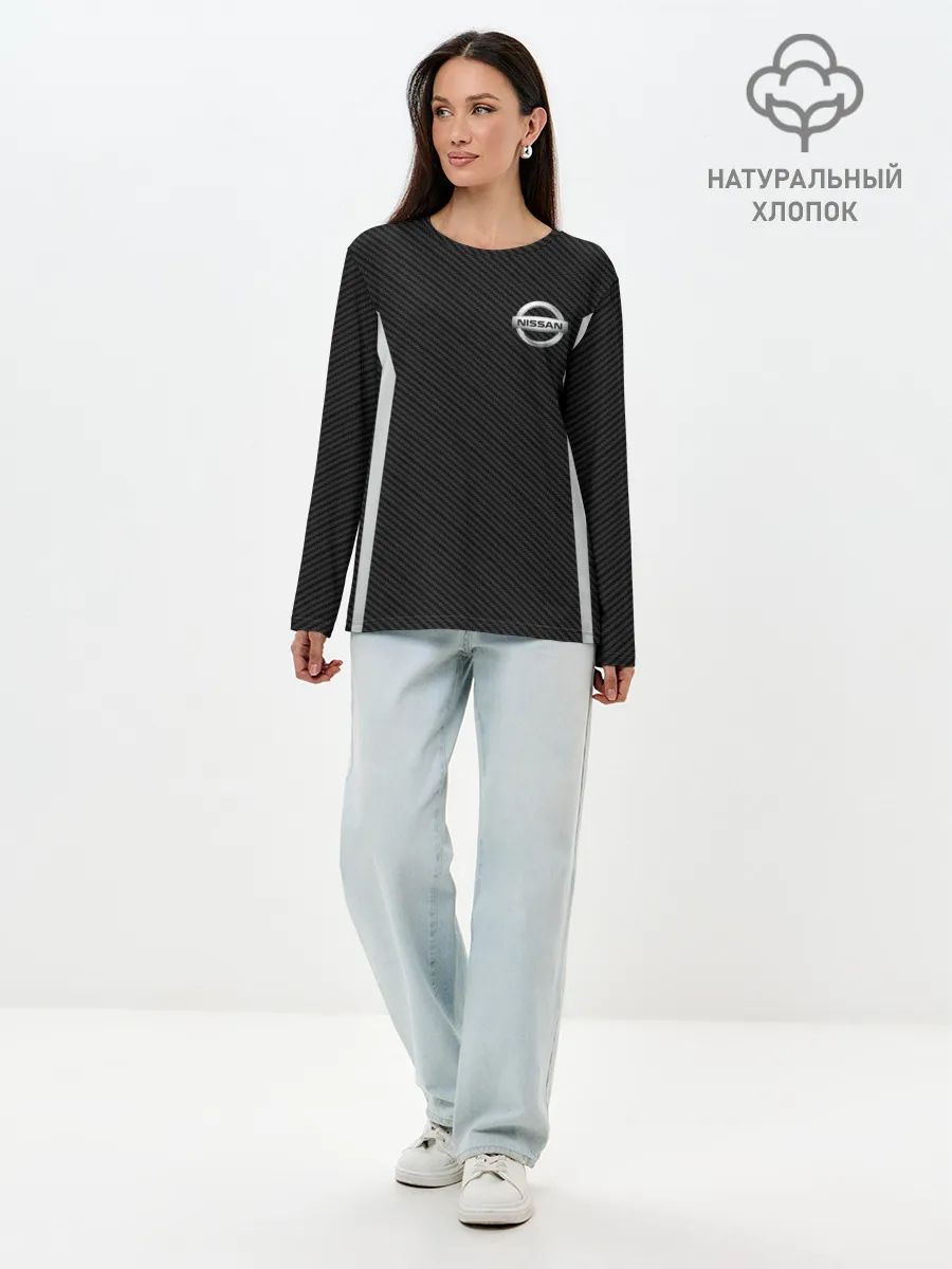 Лонгслив женский. Хлопок / NISSAN SPORT