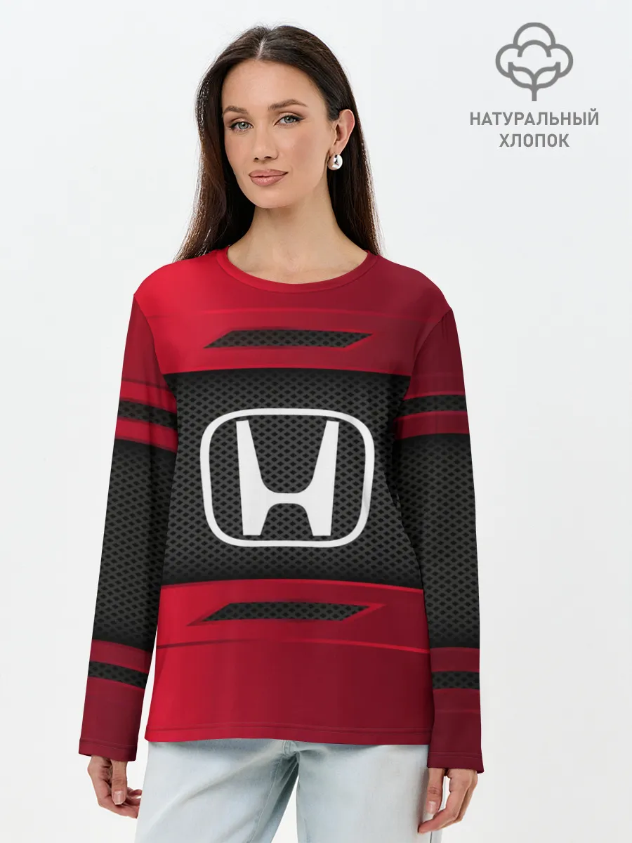 Лонгслив женский. Хлопок / HONDA SPORT