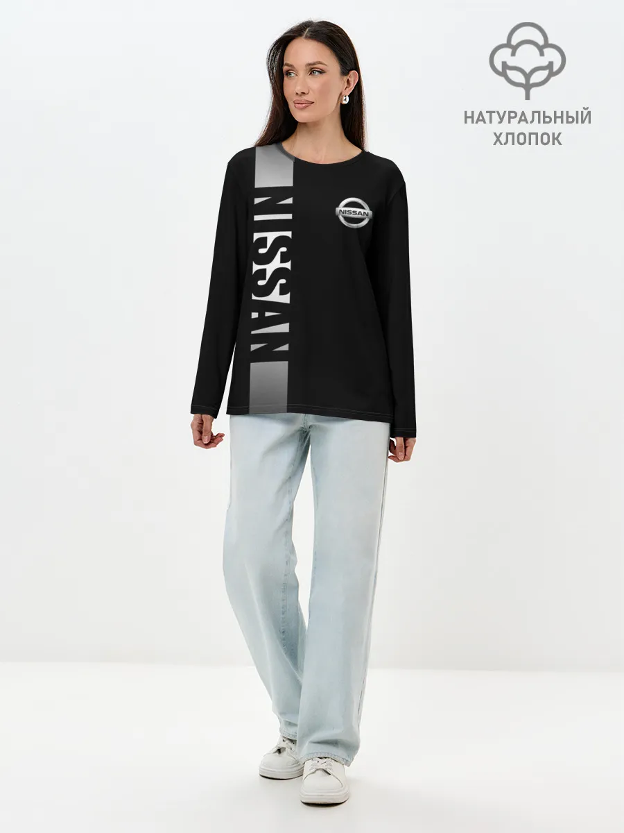 Лонгслив женский. Хлопок / NISSAN SPORT