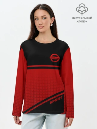 Лонгслив женский. Хлопок / NISSAN SPORT