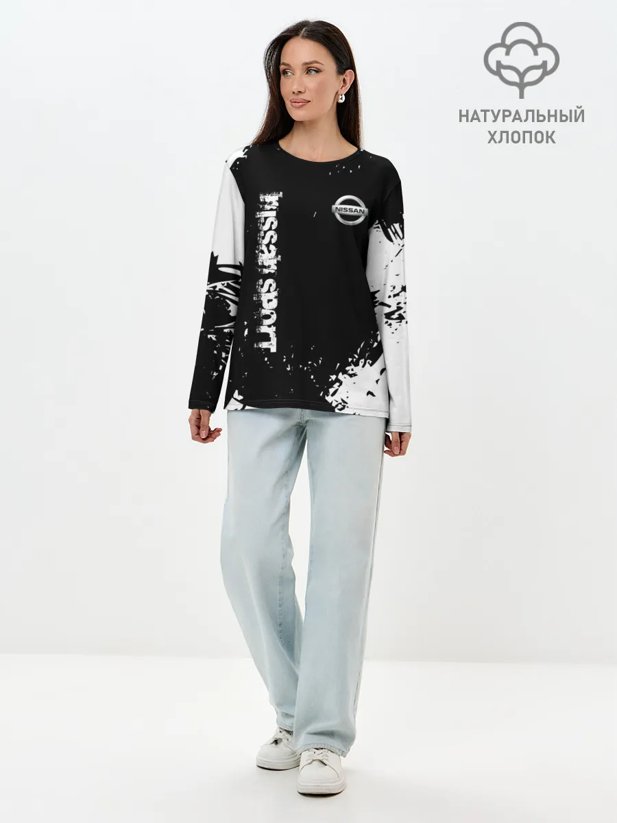 Лонгслив женский. Хлопок / NISSAN SPORT