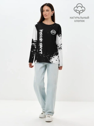 Лонгслив женский. Хлопок / NISSAN SPORT