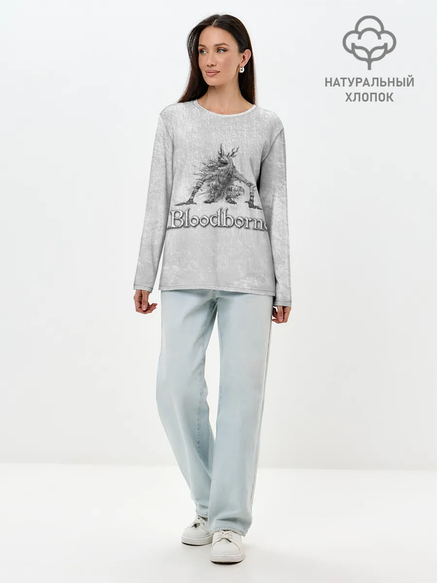Лонгслив женский. Хлопок / Bloodborne
