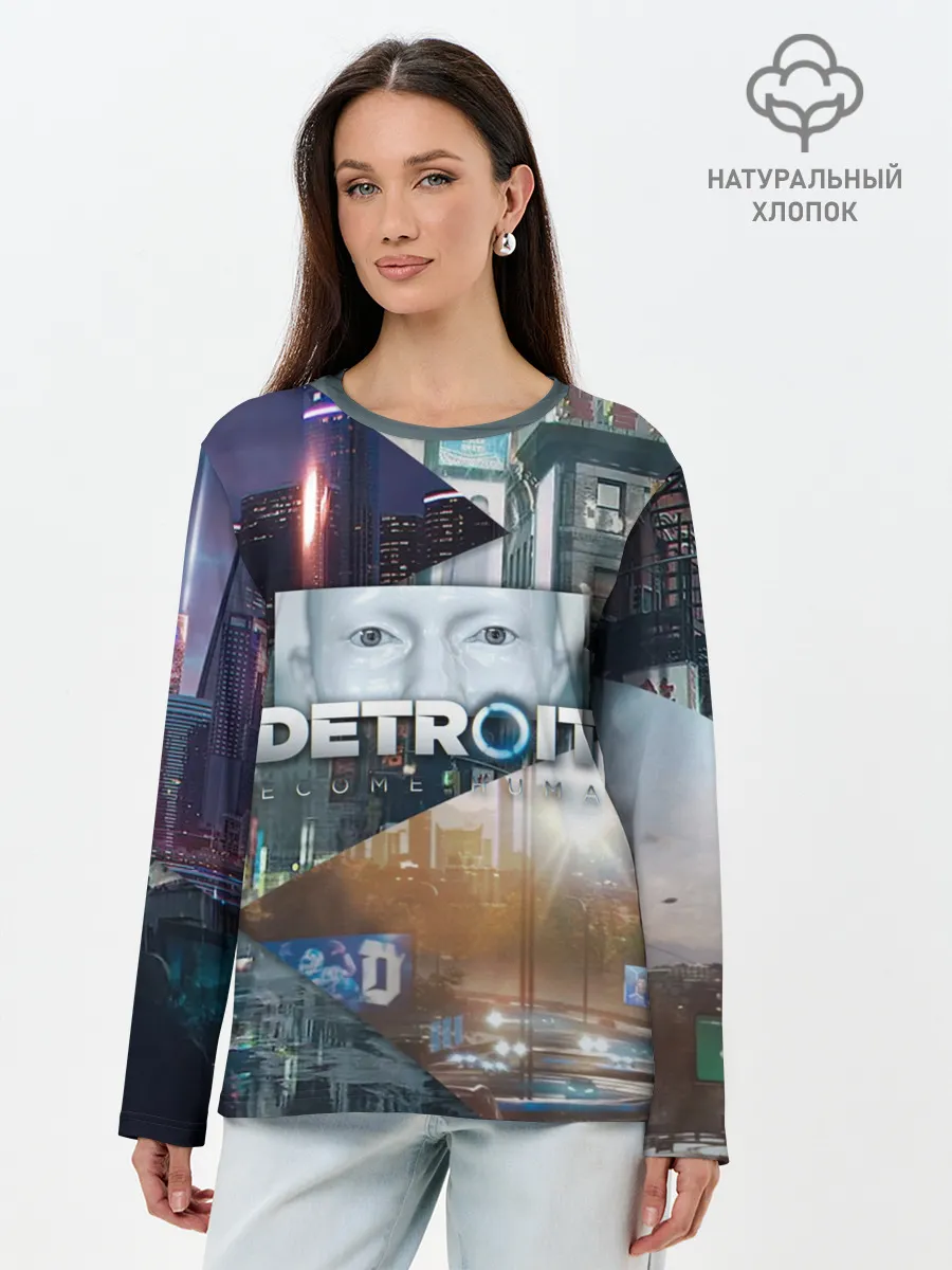Лонгслив женский. Хлопок / Detroit: Become Human