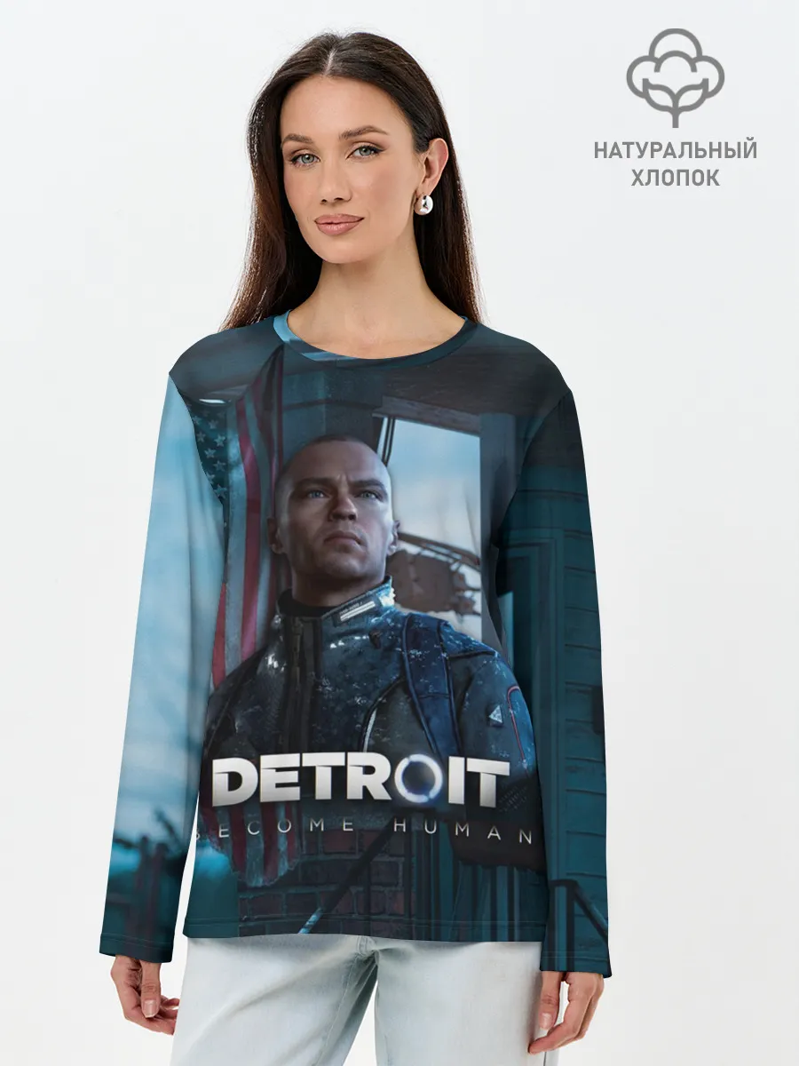 Лонгслив женский. Хлопок / Detroit: Become Human - Markus