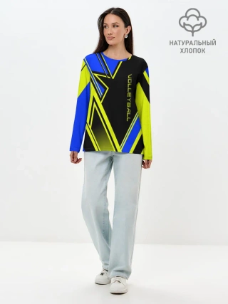 Лонгслив женский. Хлопок / Volleyball