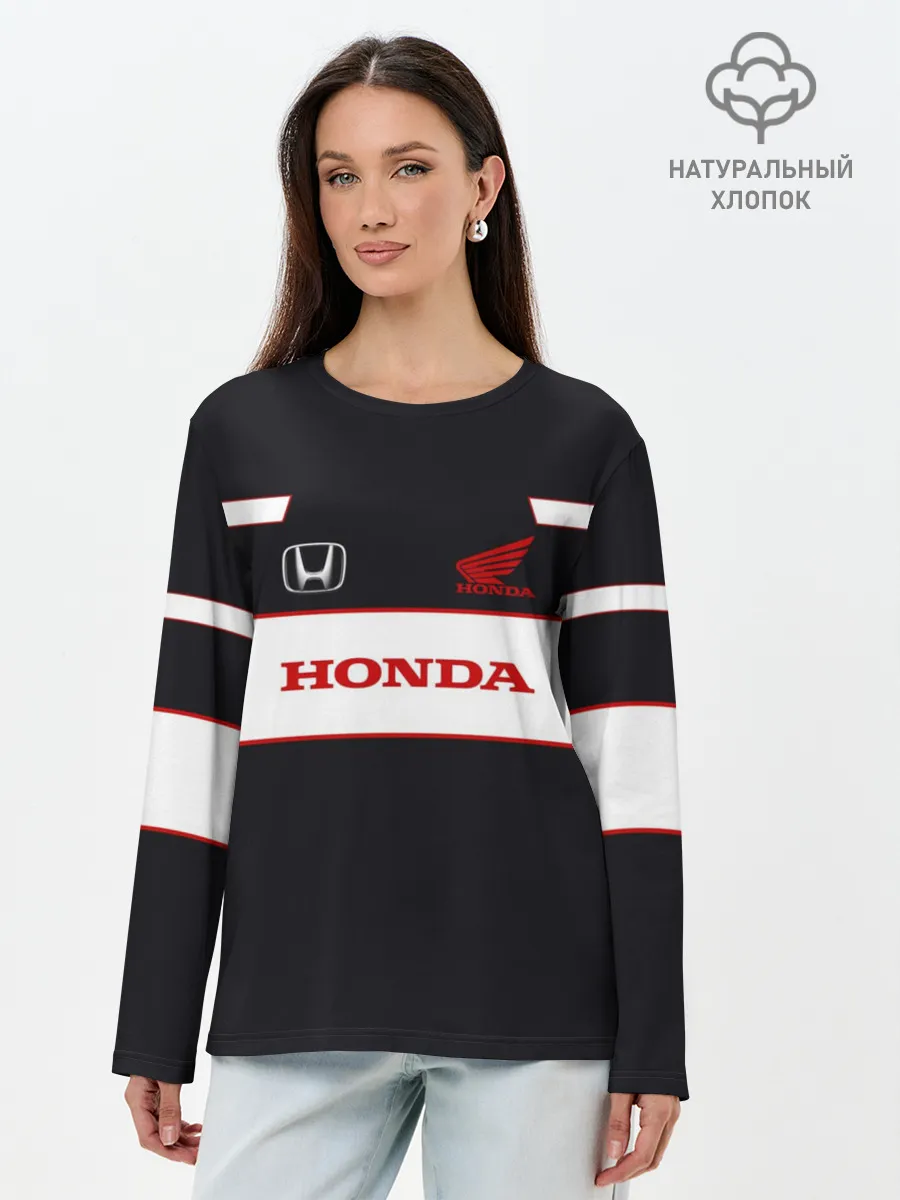 Лонгслив женский. Хлопок / Honda