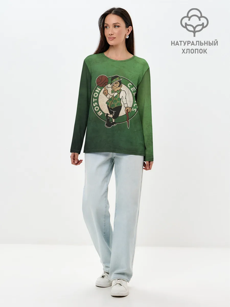 Лонгслив женский. Хлопок / Бостоон